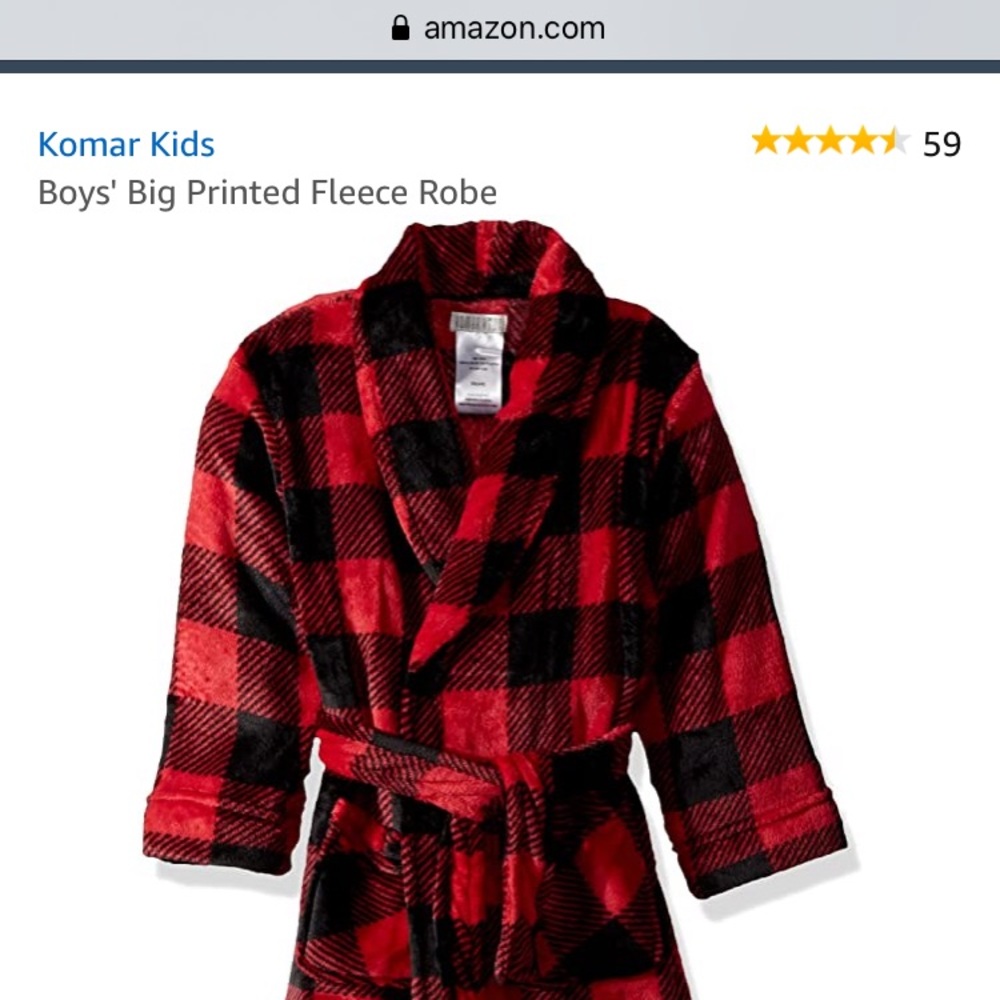 2 red & black plaid robe size XS & M